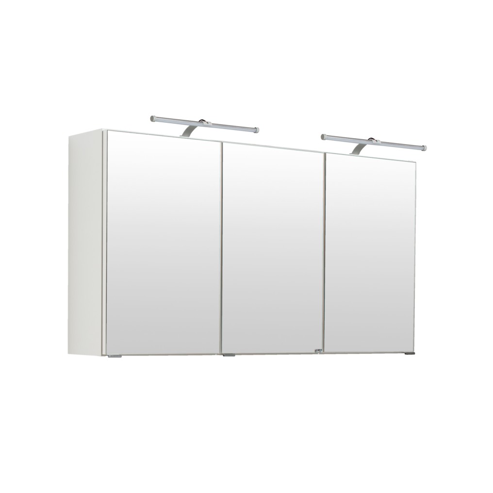 Armoire de toilette Bobbi 120cm modèle 2 3 portes & eclairage LED - blanc - Image 9