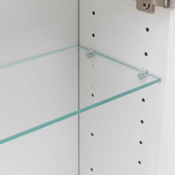 Armoire de toilette Bobbi 60cm modèle 2 3 portes & eclairage LED - blanc - Image 2