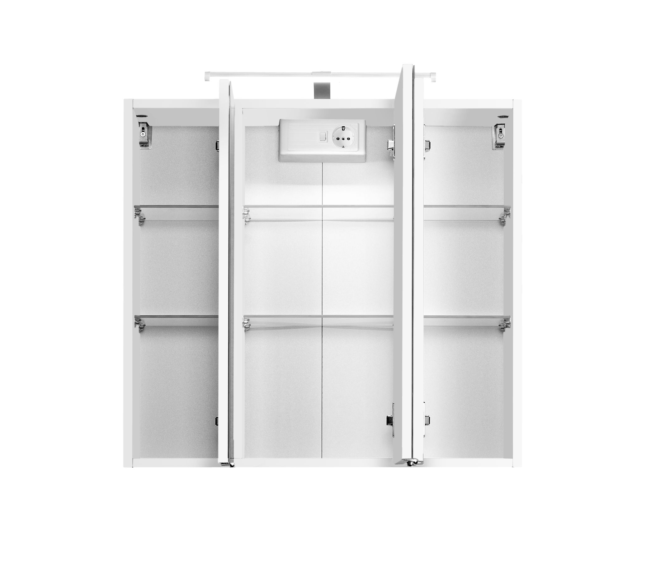 Armoire de toilette Bobbi 70cm modèle 2 3 portes & eclairage LED - blanc - Image 4