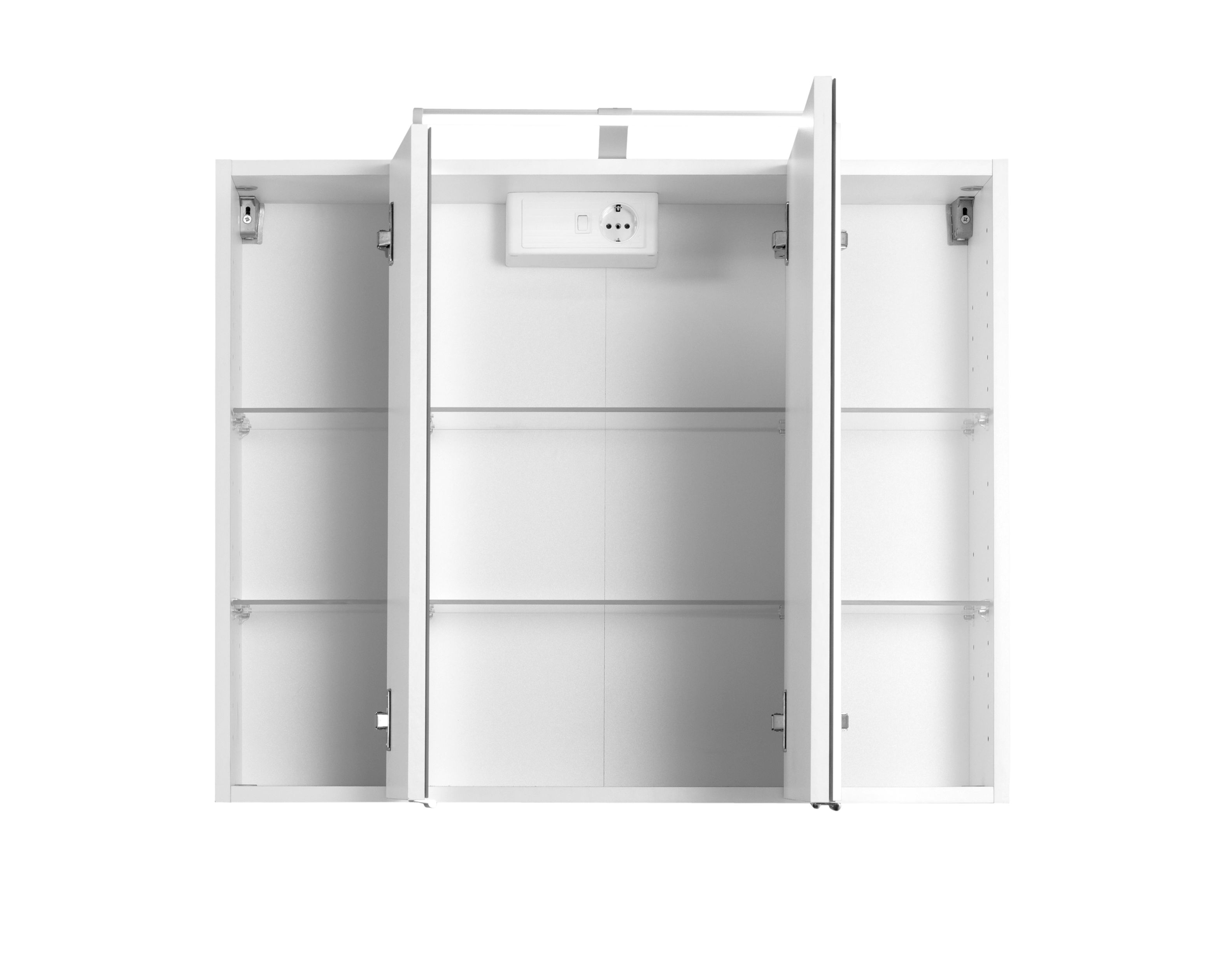 Armoire de toilette Bobbi 90cm modèle 2 3 portes & eclairage LED - blanc - Image 7
