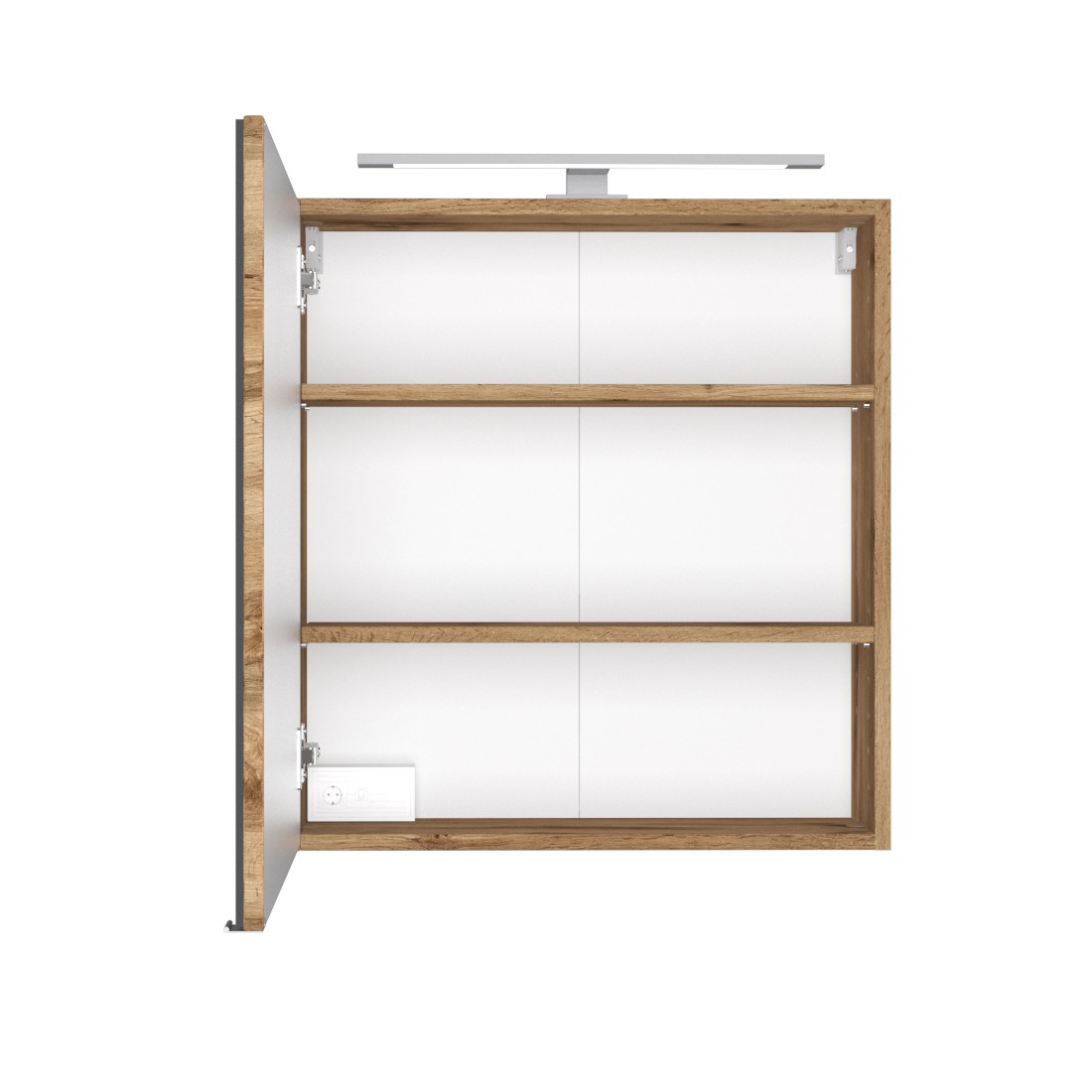 Armoire de toilette Dasa 60cm à 1 porte - chêne wotan - Image 4