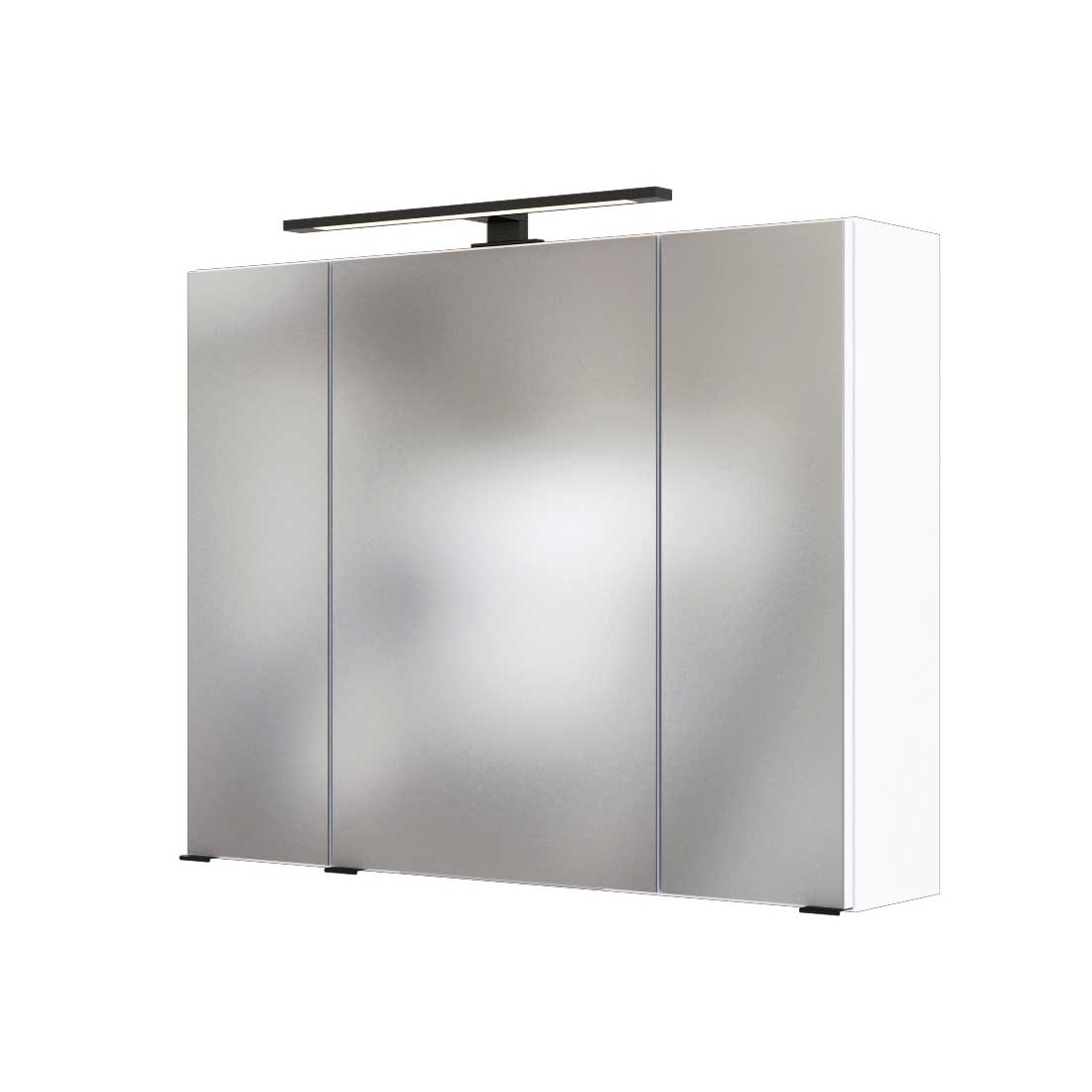 Armoire de toilette Dusan 80cm à 3 portes - blanc - Image 4