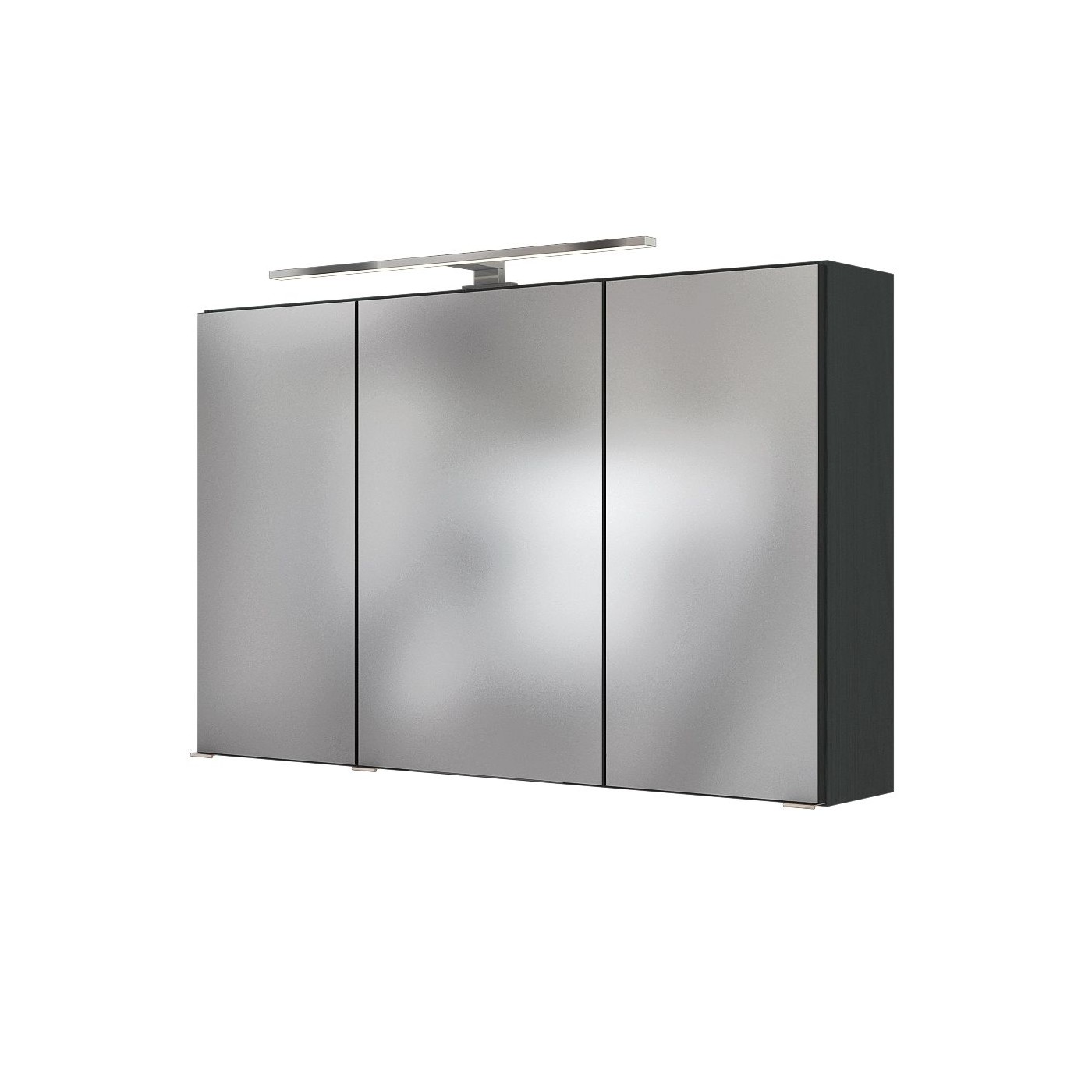 Armoire de toilette Florent 120cm 3 portes & éclairage LED - graphite - Image 3