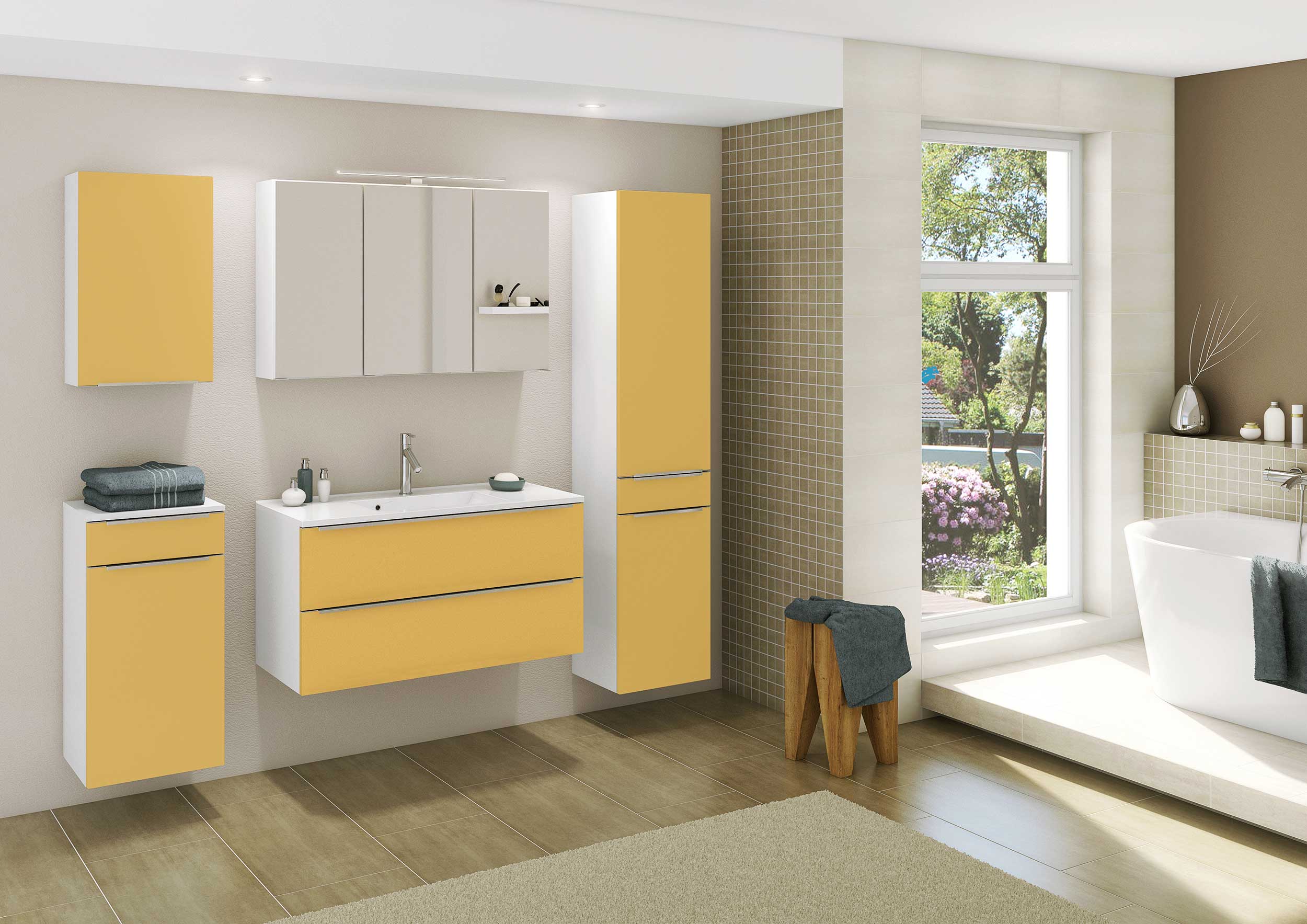 Armoire de toilette Hansen 100cm 3 portes - blanc - Image 7