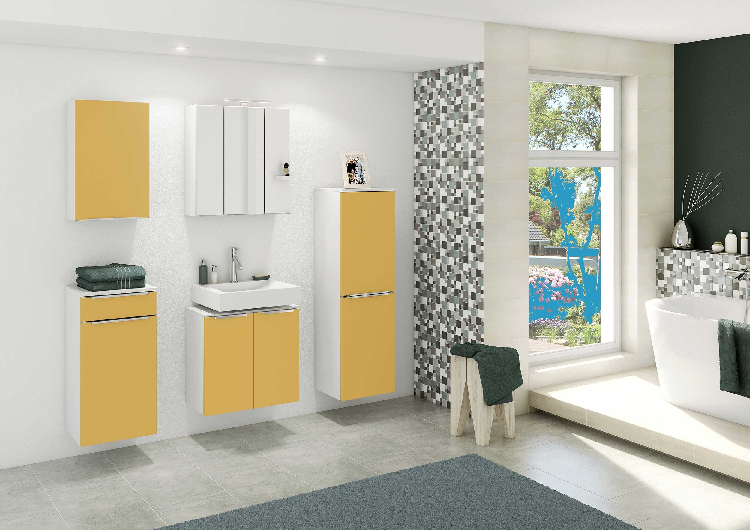 Armoire de toilette Hansen 60cm 3 portes - blanc - Image 8