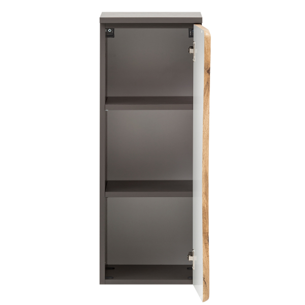 Armoire de toilette Karan 37cm 1 porte - chêne/anthracite - Image 8