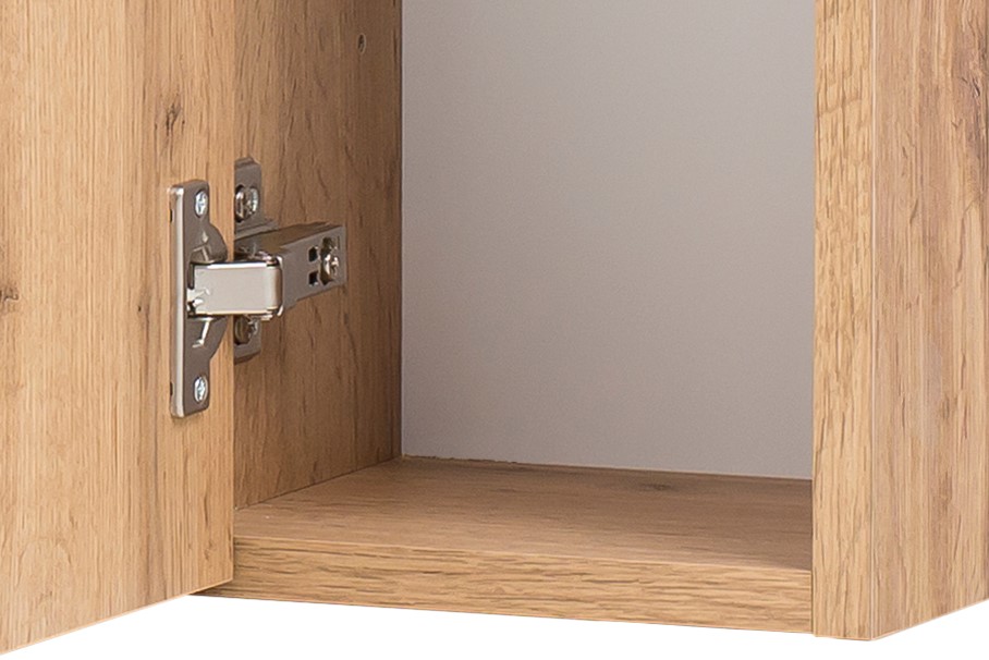 Armoire de toilette Kornel/Luna 80cm 3 portes & éclairage LED - chêne - Image 7