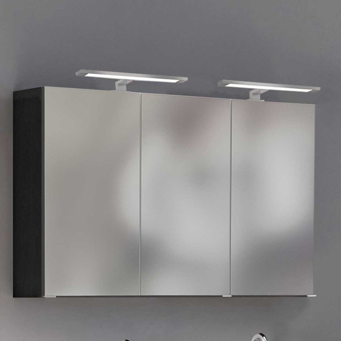 Armoire de toilette Lotuk 120cm 3 portes - gris graphite