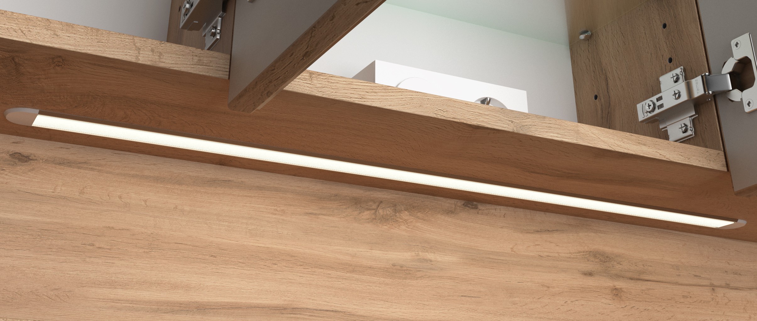 Armoire de toilette Sefa 60cm 3 portes - chêne wotan - Image 2