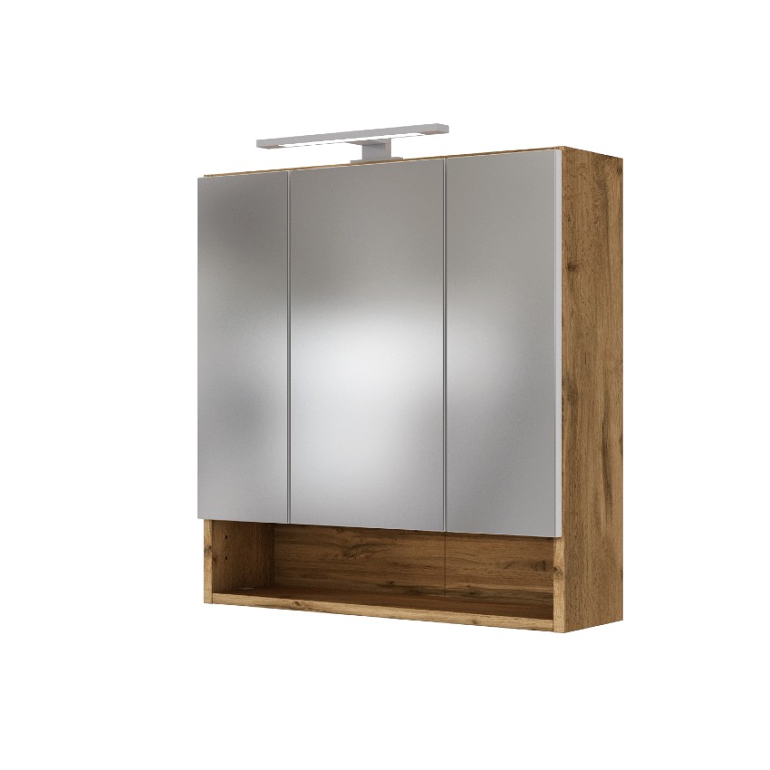 Armoire de toilette Sefa 60cm 3 portes - chêne wotan - Image 8
