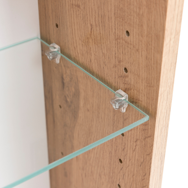 Armoire de toilette Vikas 60cm 3 portes avec éclairage - chêne - Image 4