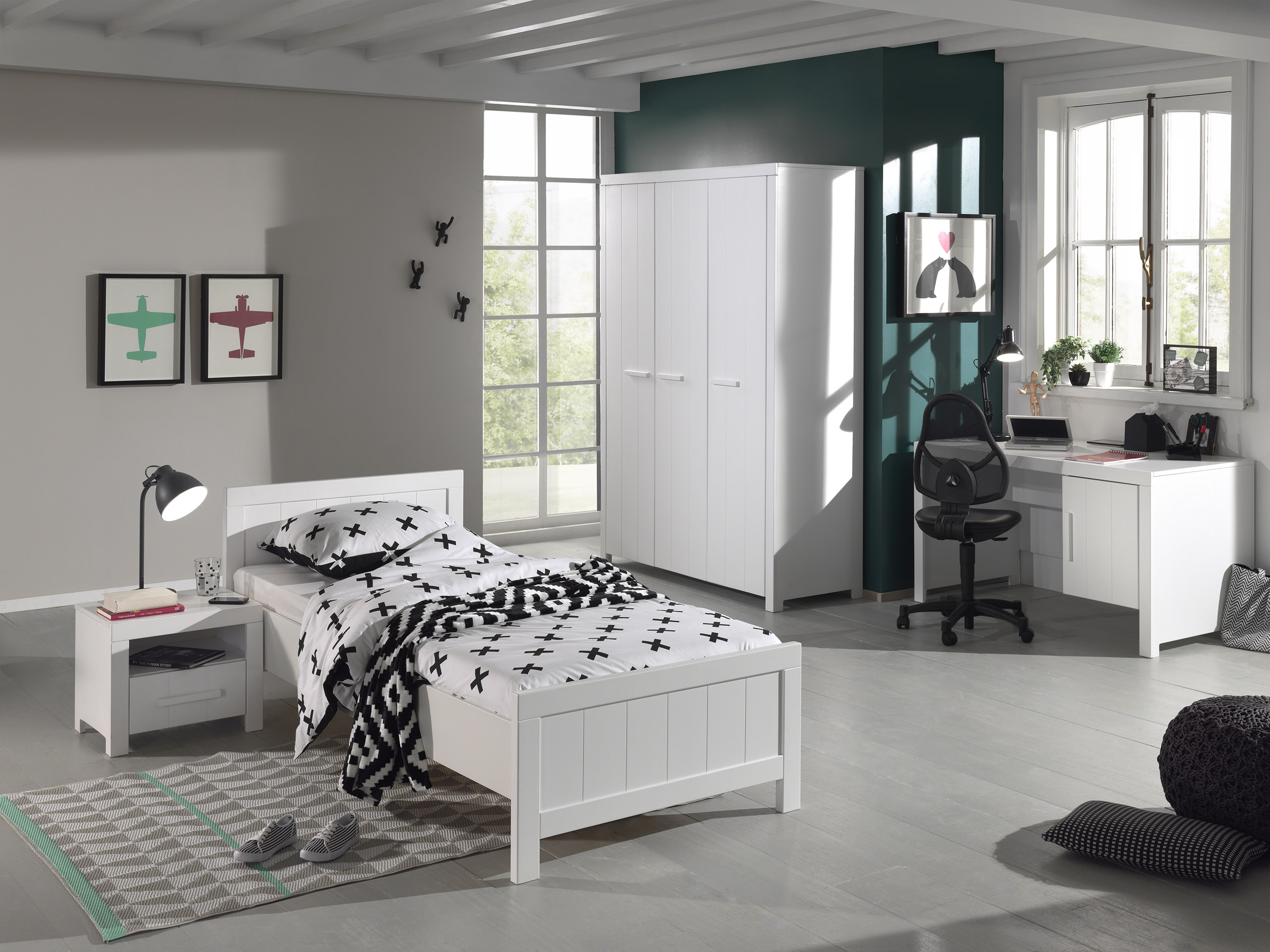 Armoire Erik 2 portes - blanc - Image 4