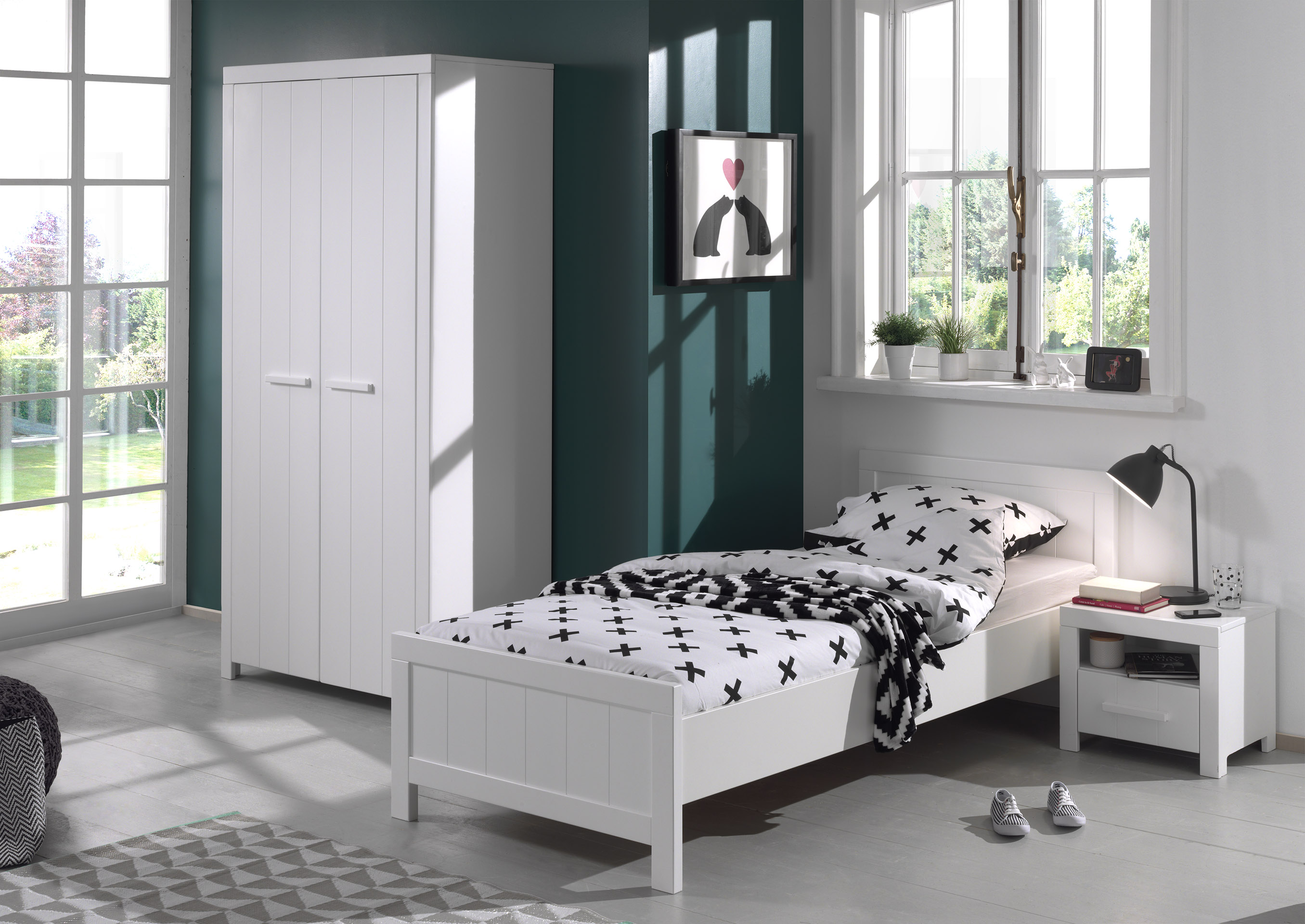 Armoire Erik 2 portes - blanc - Image 5