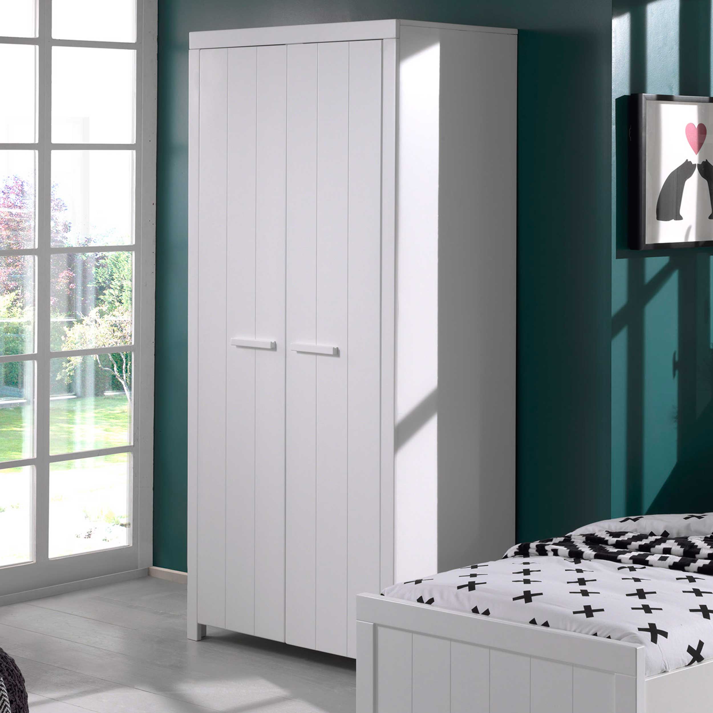 Armoire Erik 2 portes - blanc