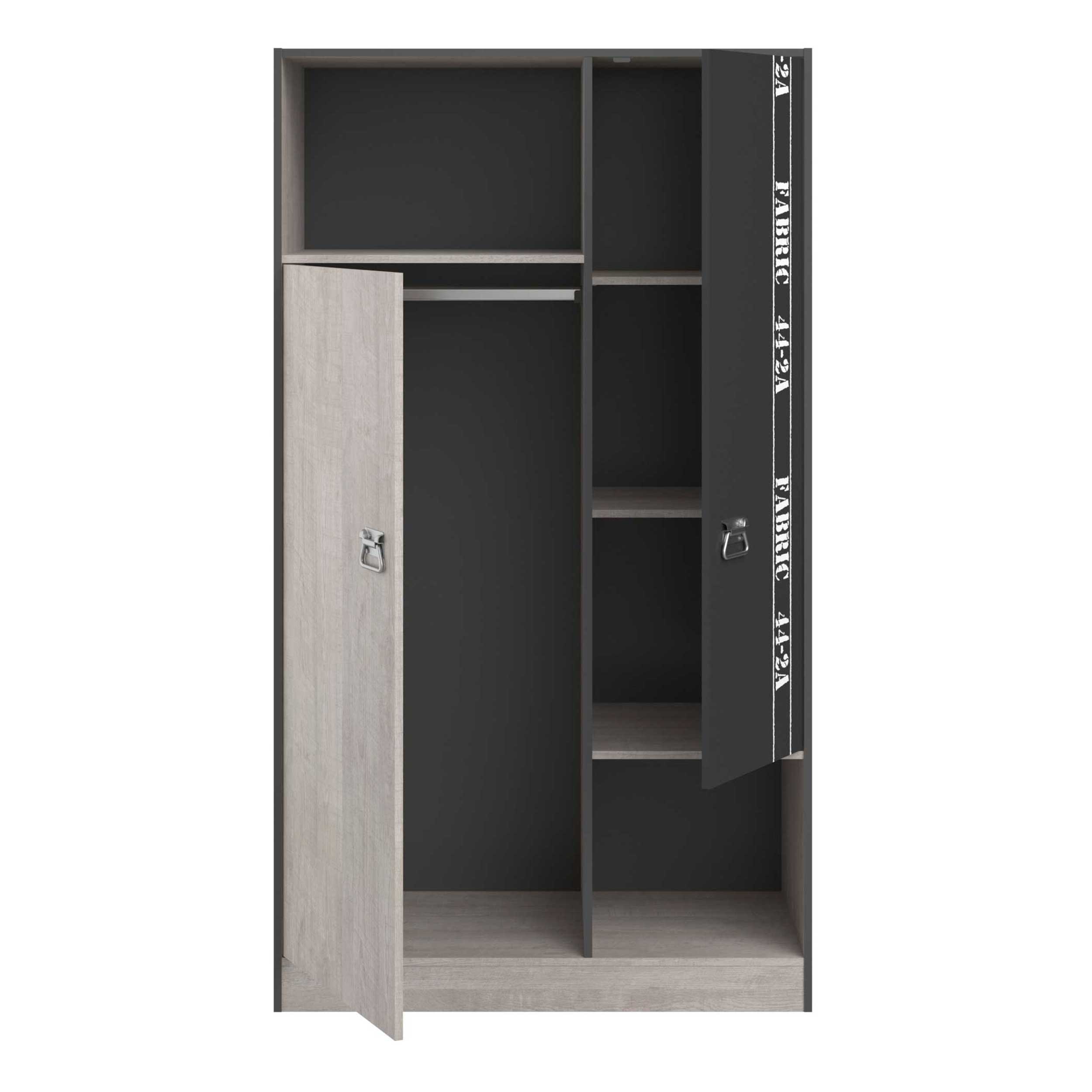 Armoire Fabien 2 portes - gris - Image 11
