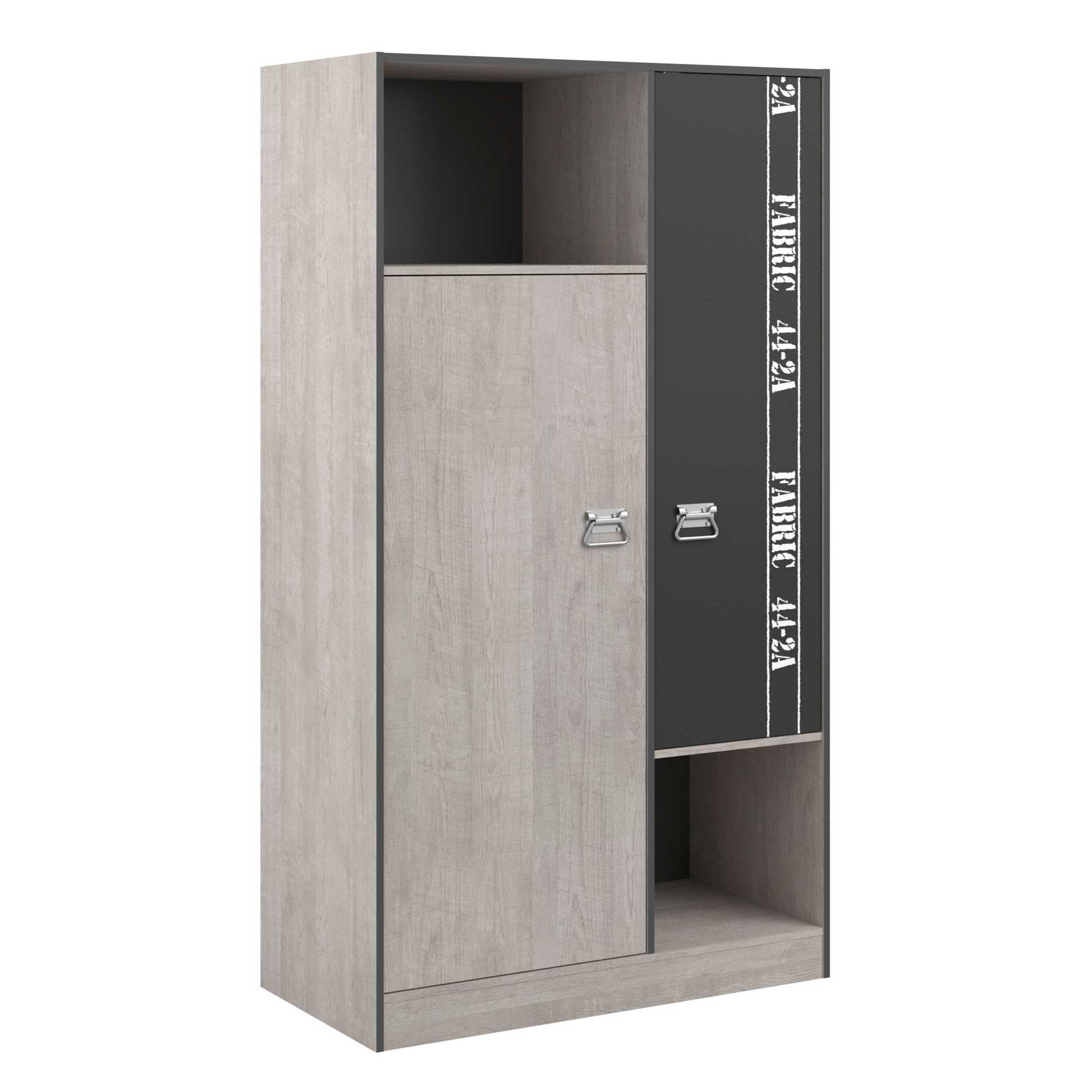 Armoire Fabien 2 portes - gris - Image 12