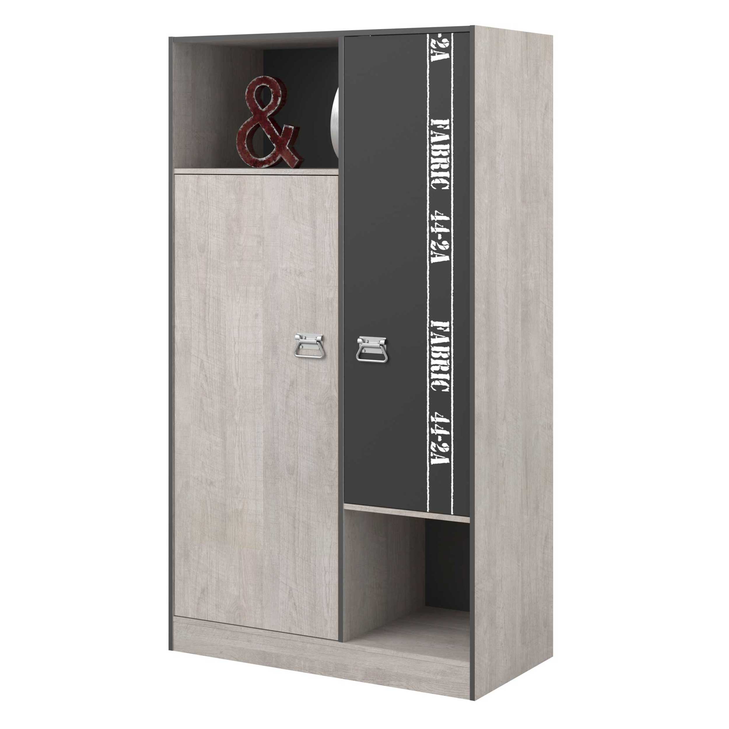 Armoire Fabien 2 portes - gris - Image 6