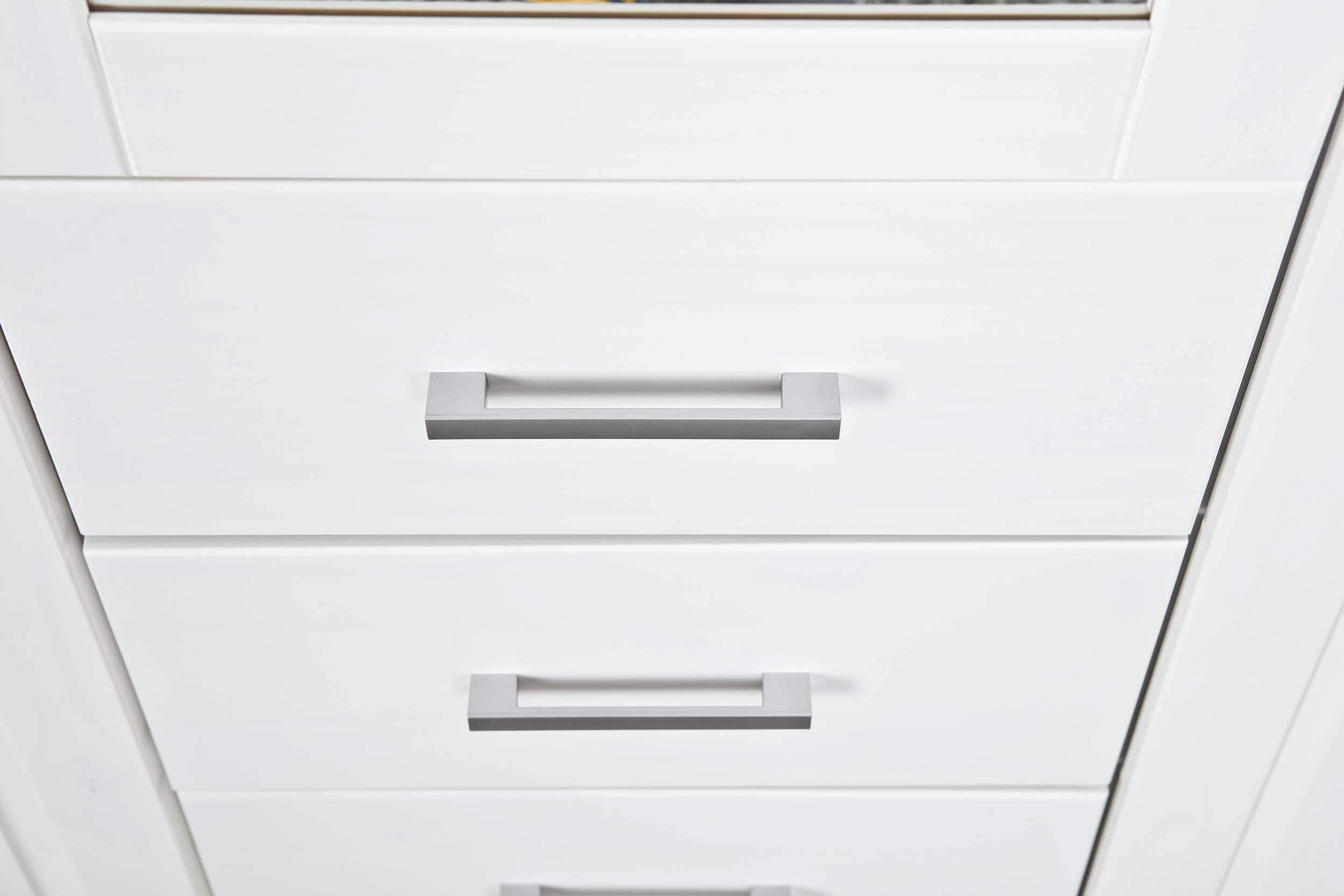 Armoire Geraldo 140cm avec 3 portes & miroir - blanc - Image 9