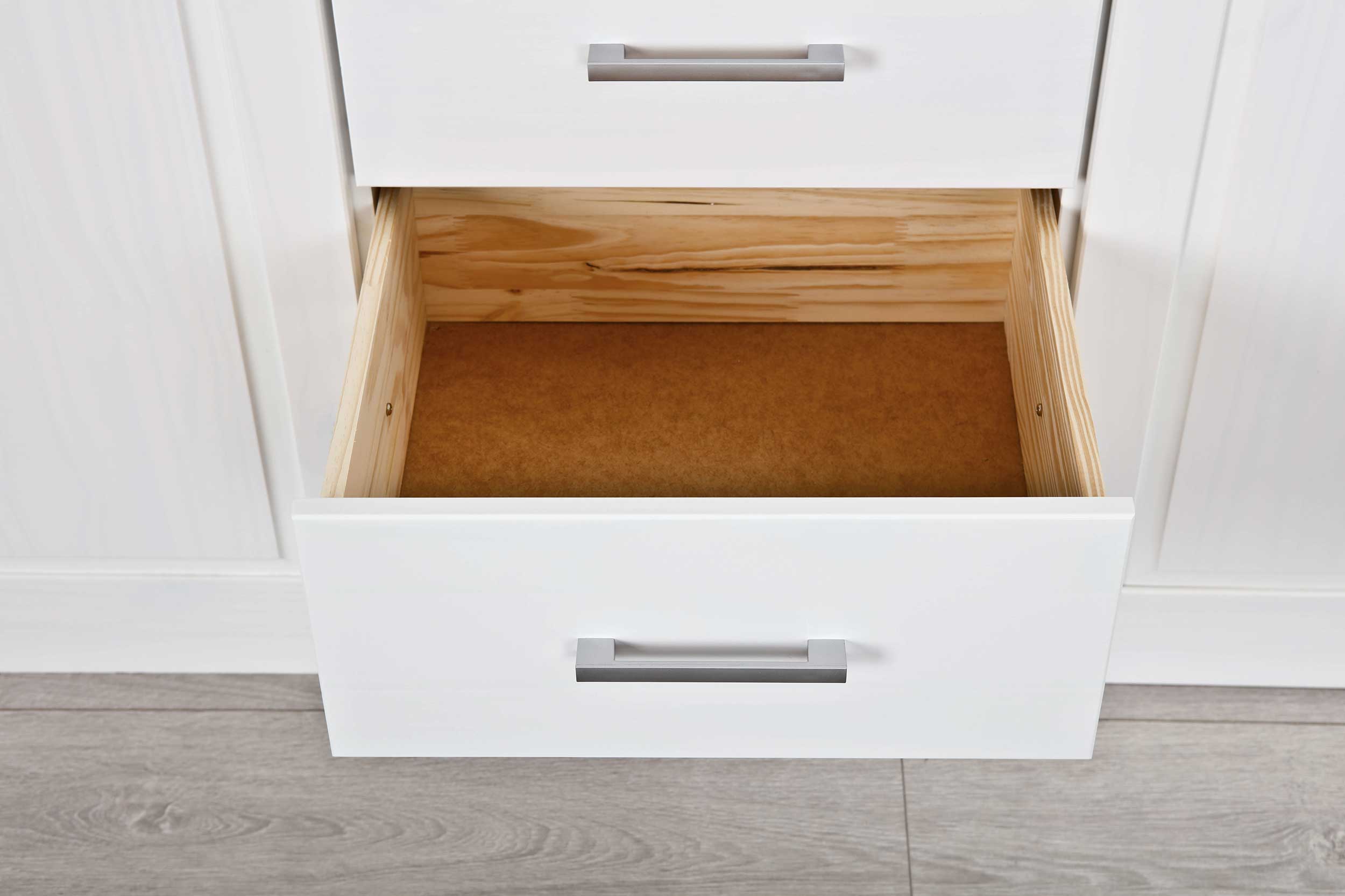 Armoire Geraldo 140cm avec 3 portes & miroir - blanc - Image 10