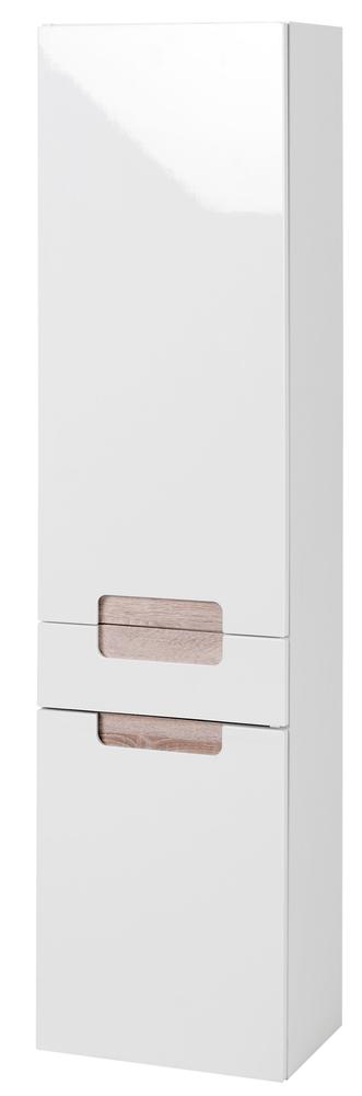 Armoire haute/étroite Siena 40cm - blanc/brun - Image 1
