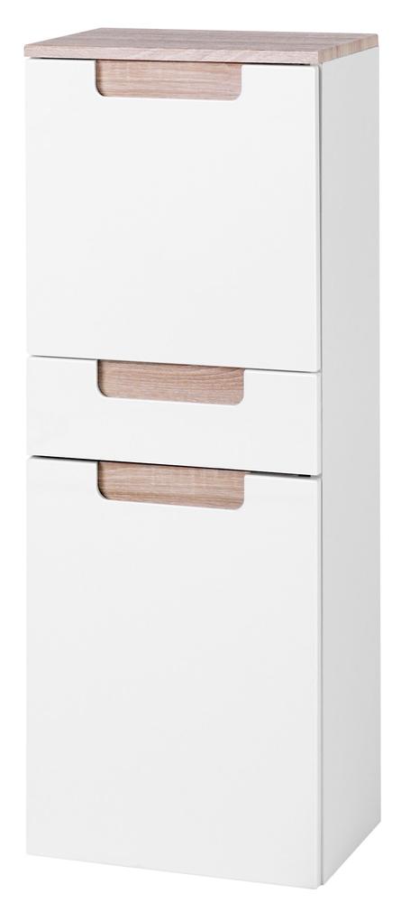 Armoire haute/large Siena 40cm - blanc/brun