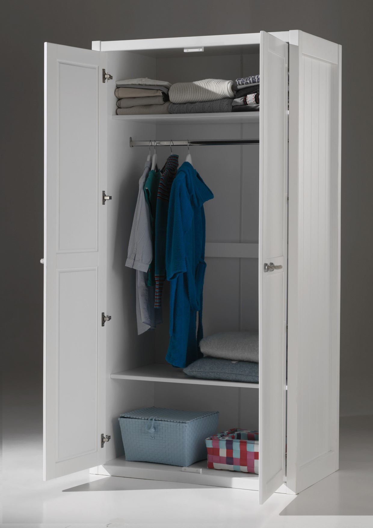 Armoire Lewis 2 portes - blanc - Image 3