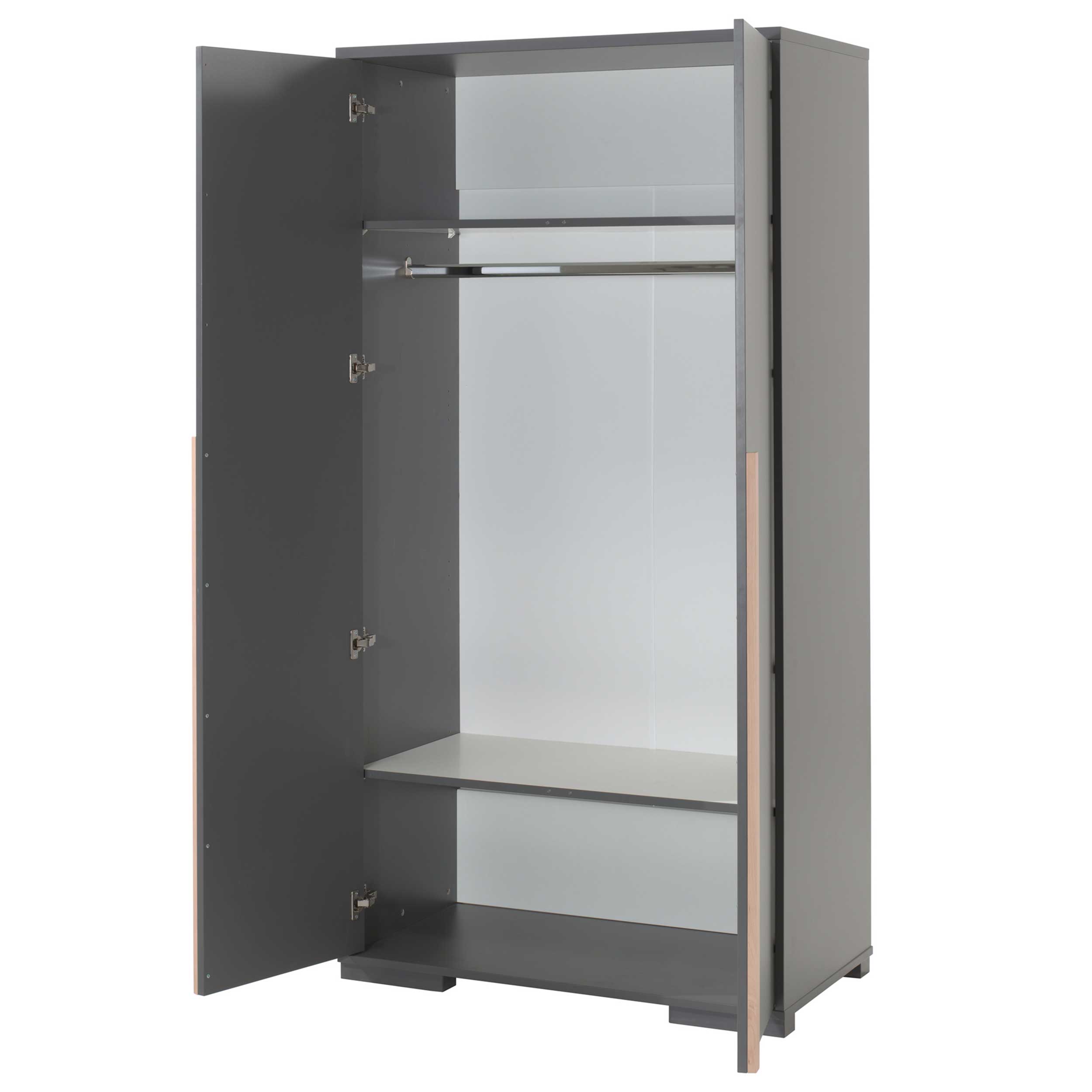 Armoire London 98cm avec 2 portes - anthracite - Image 7