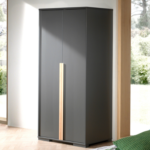 Armoire London 98cm avec 2 portes - anthracite
