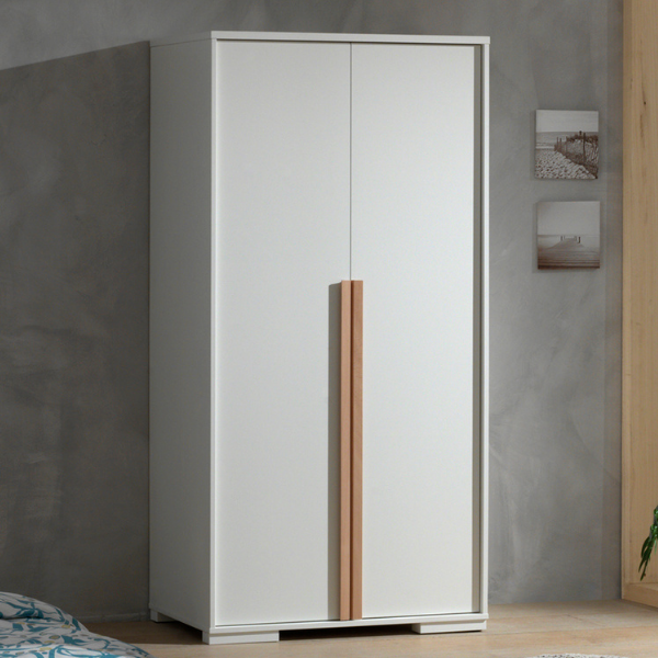 Armoire London 98cm avec 2 portes - blanc