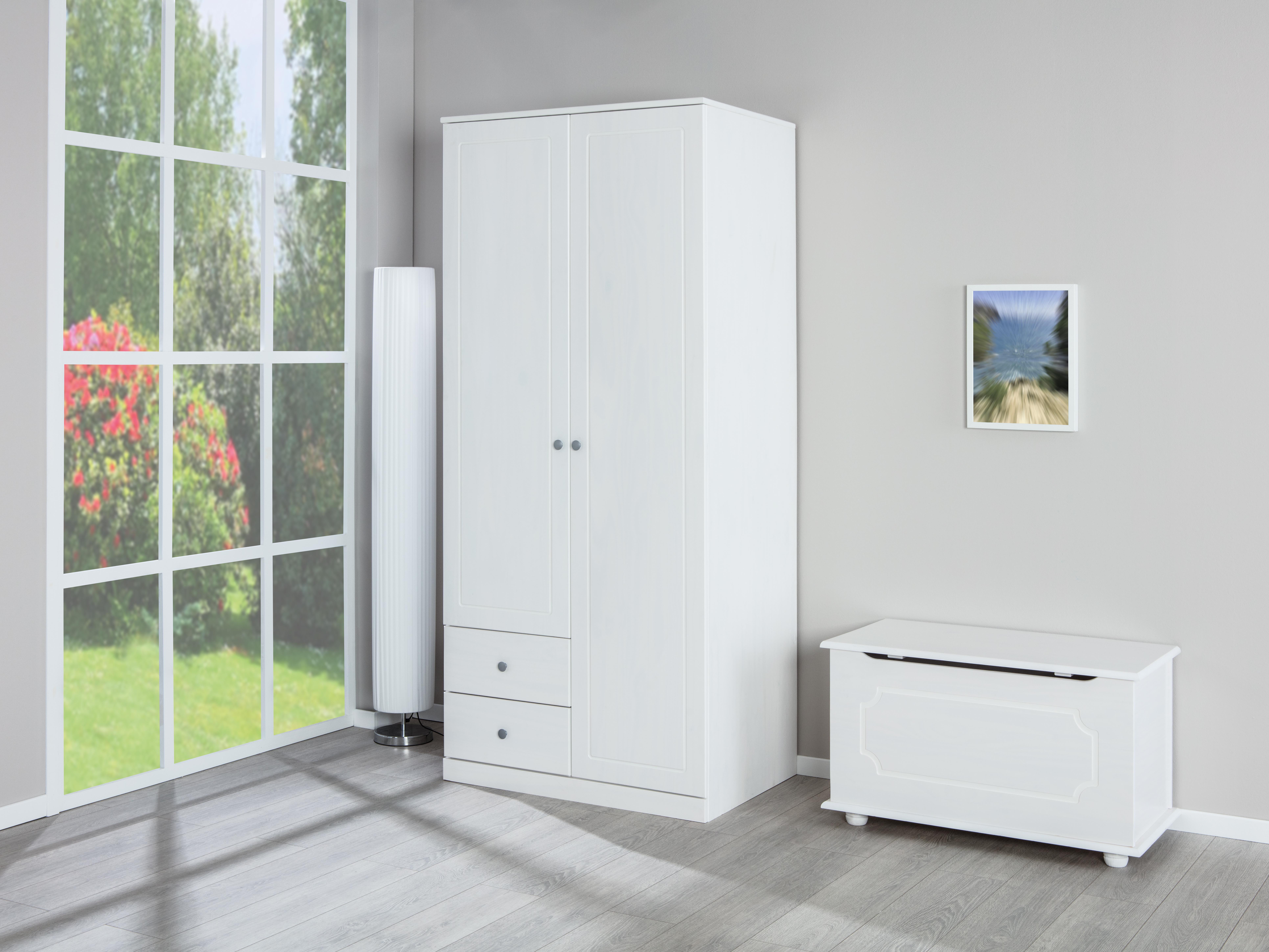 Armoire Martha 93cm avec 2 portes - blanc - Image 3