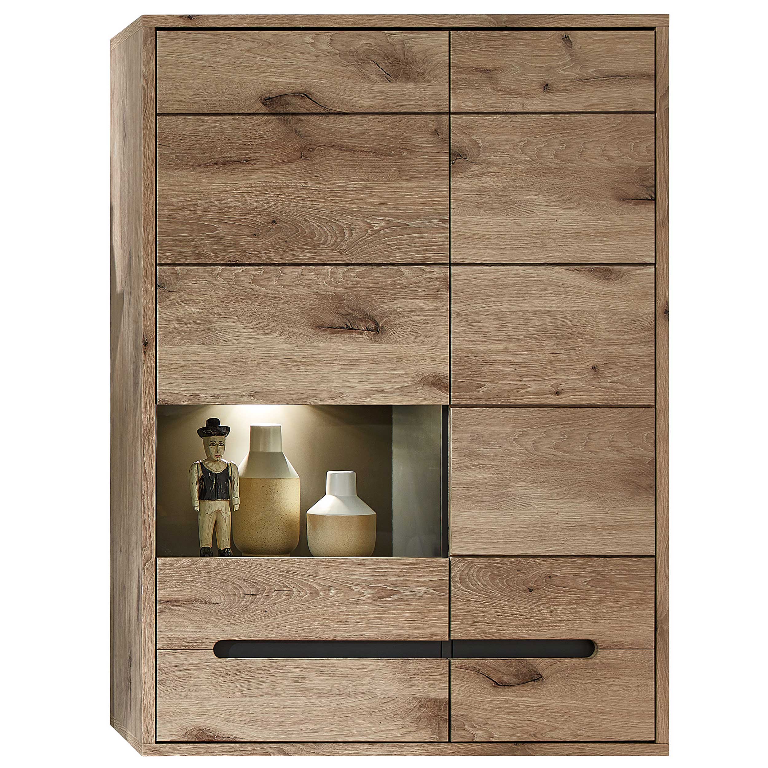 Armoire murale Bellini 90cm 2 portes - chêne/anthracite - Image 6