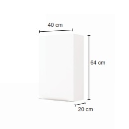 Armoire murale Hansen 40cm 1 porte - blanc - Image 8