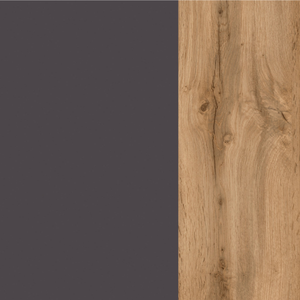 Armoire murale Karan 37cm 1 porte - chêne/anthracite - Image 6