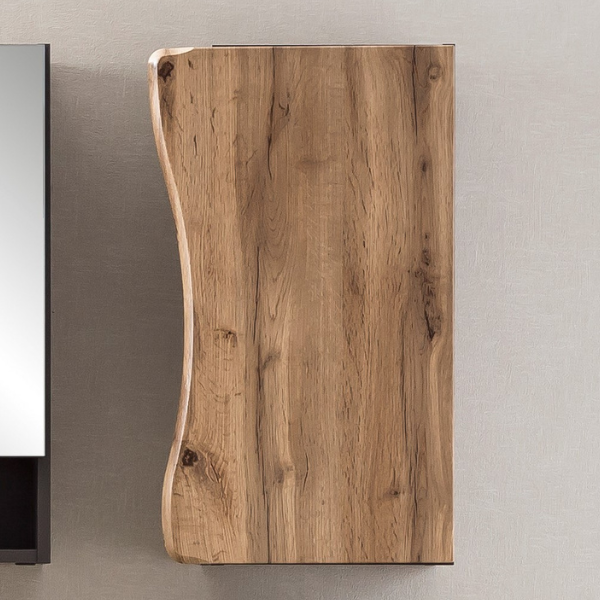 Armoire murale Karan 37cm 1 porte - chêne/anthracite - Image 1