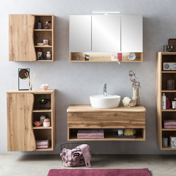 Armoire murale Karan 60cm 1 porte - chêne - Image 4