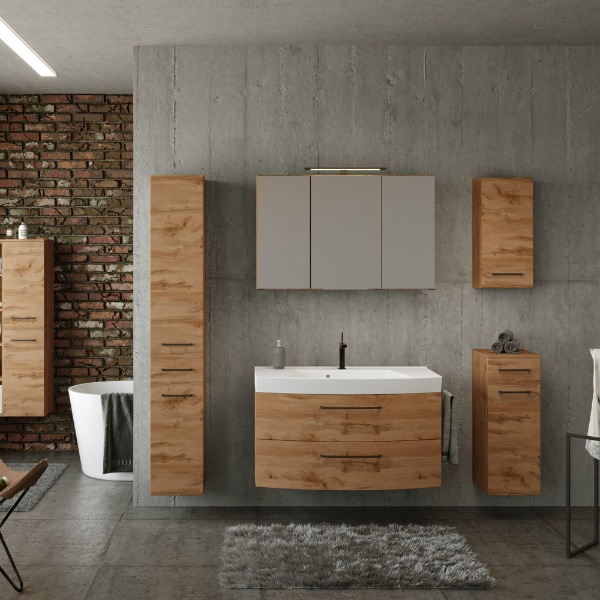 Armoire murale Malvo 30cm - chêne - Image 3