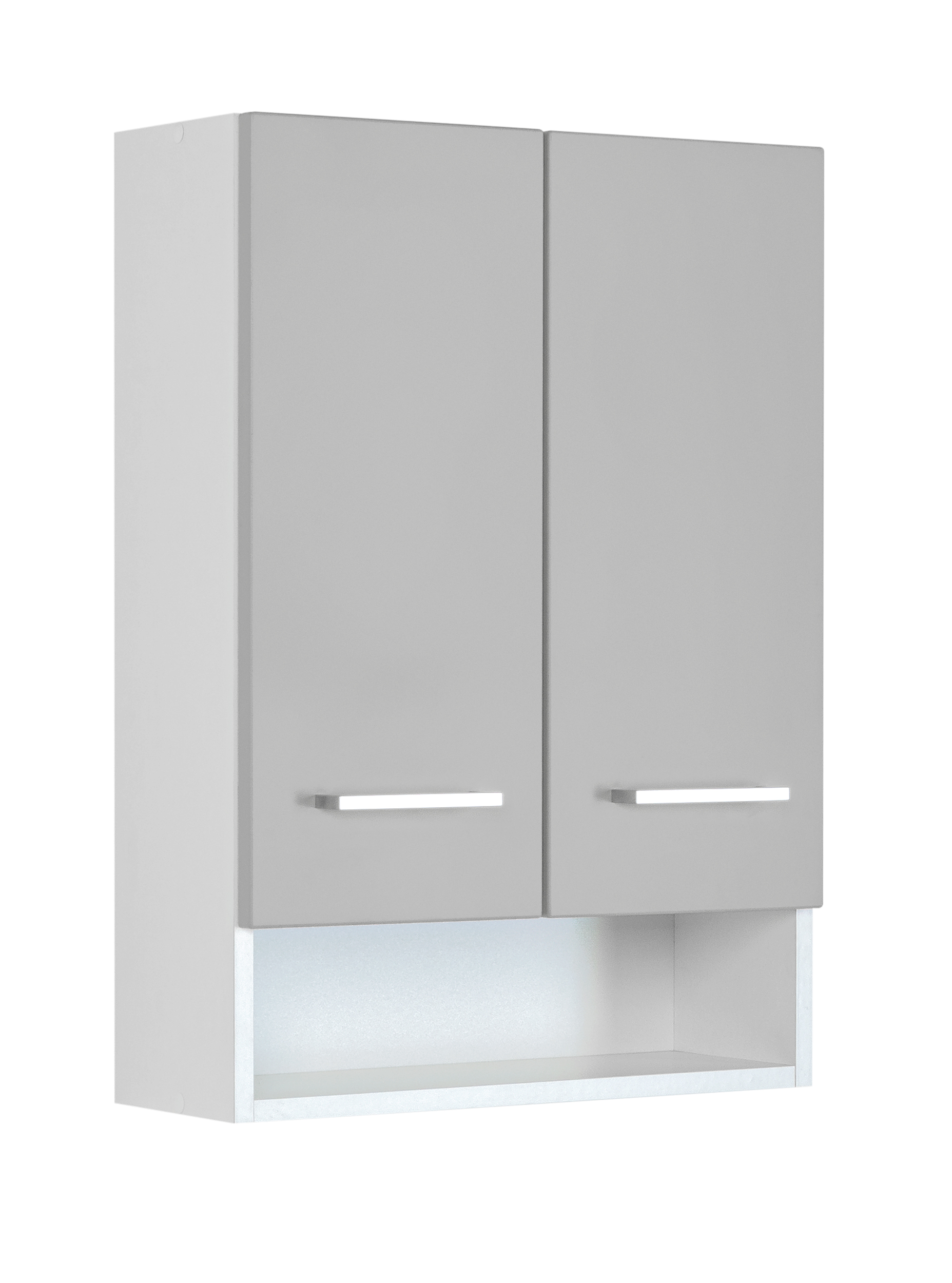 Armoire murale Ricca 50cm 2 portes - blanc/gris clair - Image 11