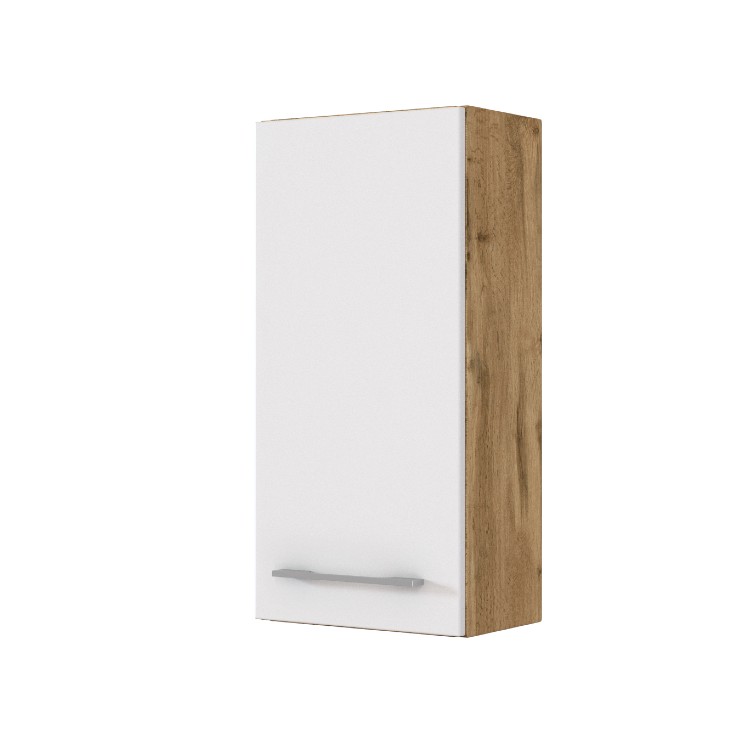 Armoire murale Sefa 30 cm 1 porte - chêne/blanc - Image 9