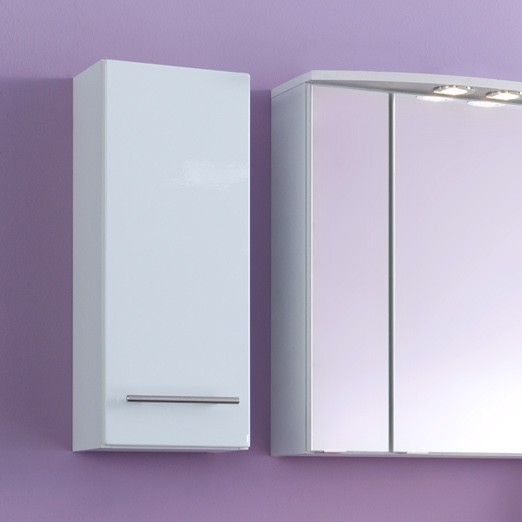 Armoire murale Small 25cm 1 porte - blanc brillant