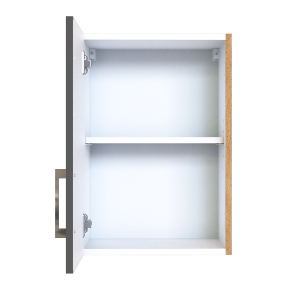 Armoire murale Sorrella 40cm 1 porte - anthracite/chêne - Image 9