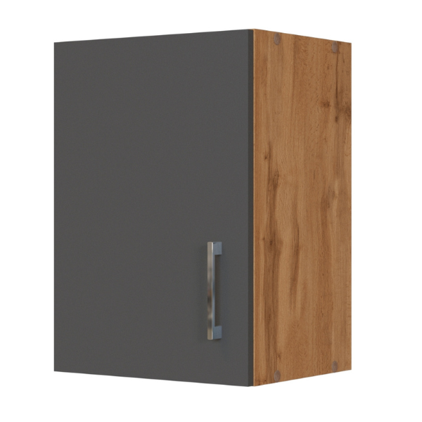 Armoire murale Sorrella 40cm 1 porte - anthracite/chêne