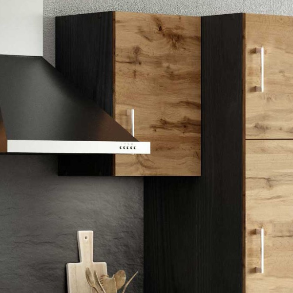 Armoire murale Sorrella 40cm 1 porte - chêne/graphite - Image 4