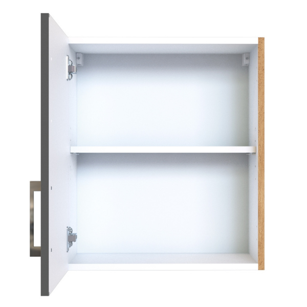 Armoire murale Sorrella 50cm 1 porte - anthracite/chêne - Image 8