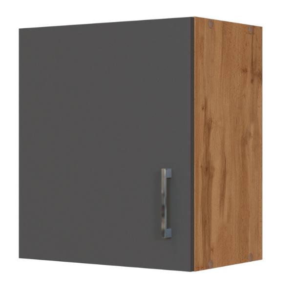 Armoire murale Sorrella 50cm 1 porte - anthracite/chêne - Image 1