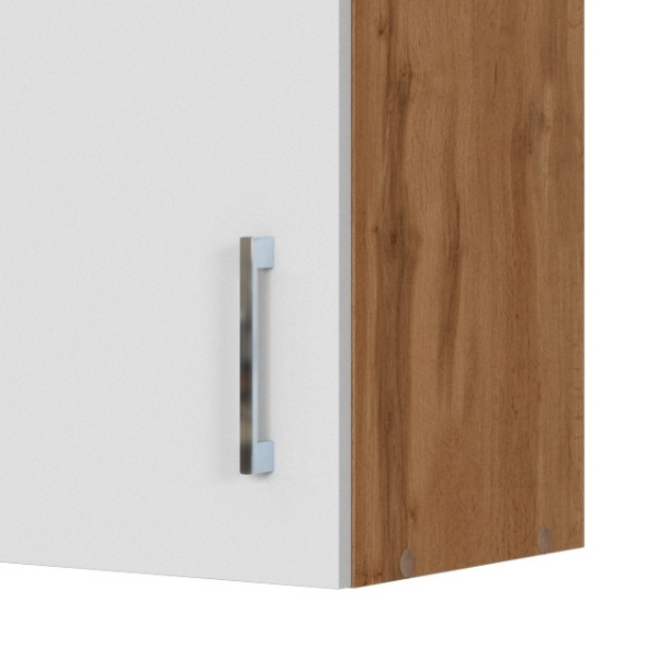 Armoire murale Sorrella 50cm 1 porte - blanc/chêne - Image 4