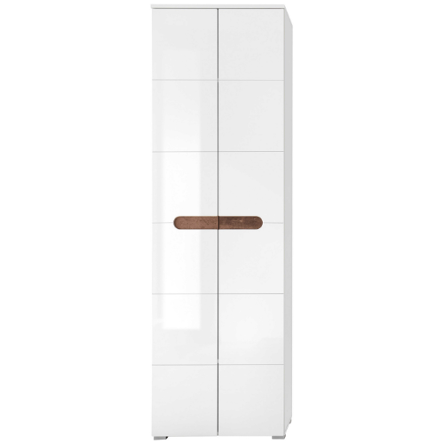 Armoire Nuro 60cm 2 portes-blanc brillant - Image 2
