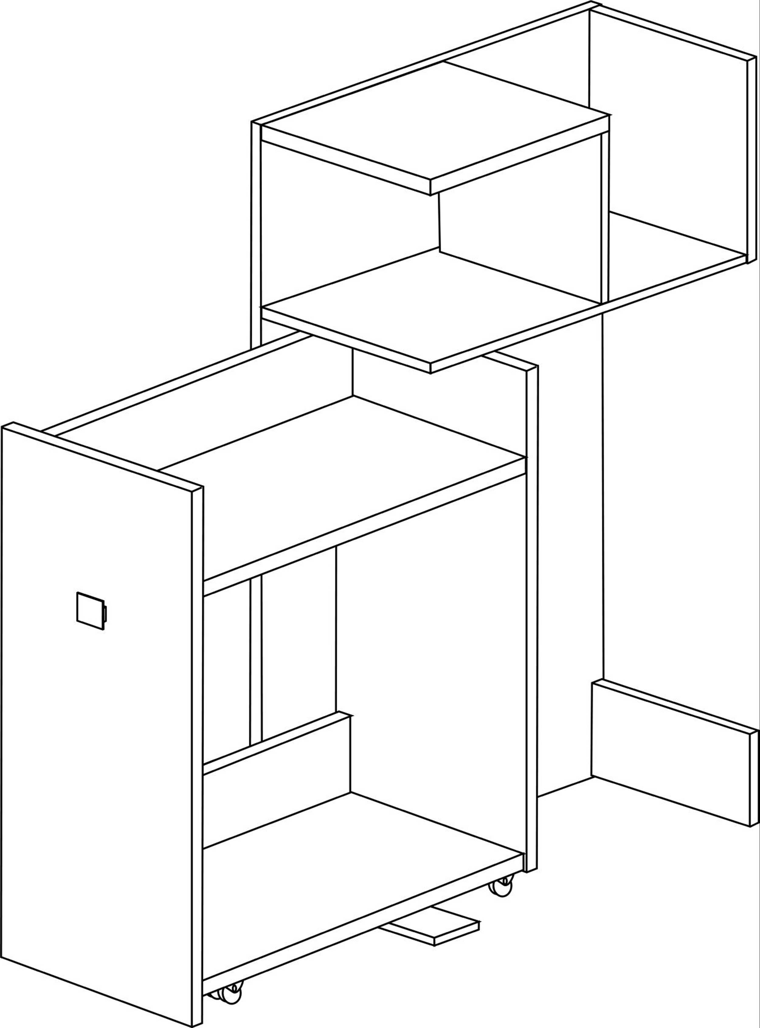 Armoire pour lit mezzanine Jet - blanc - Image 2