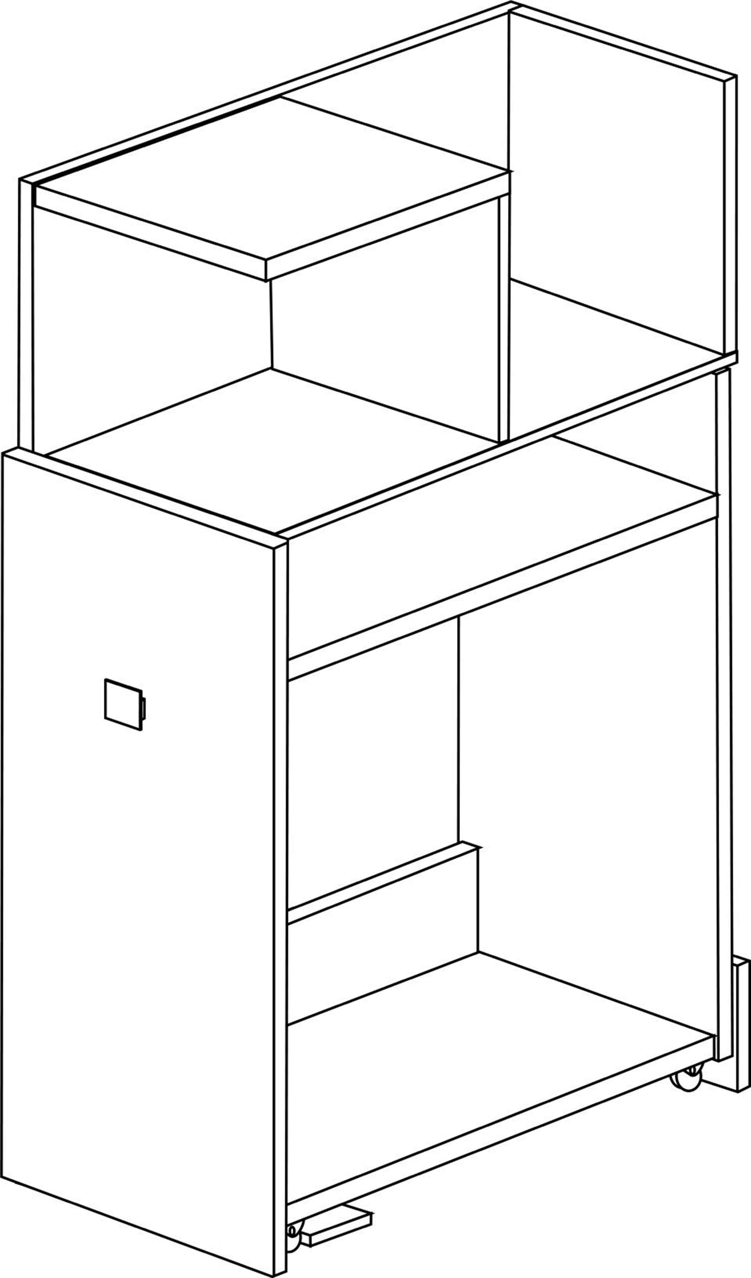 Armoire pour lit mezzanine Jet - blanc - Image 4