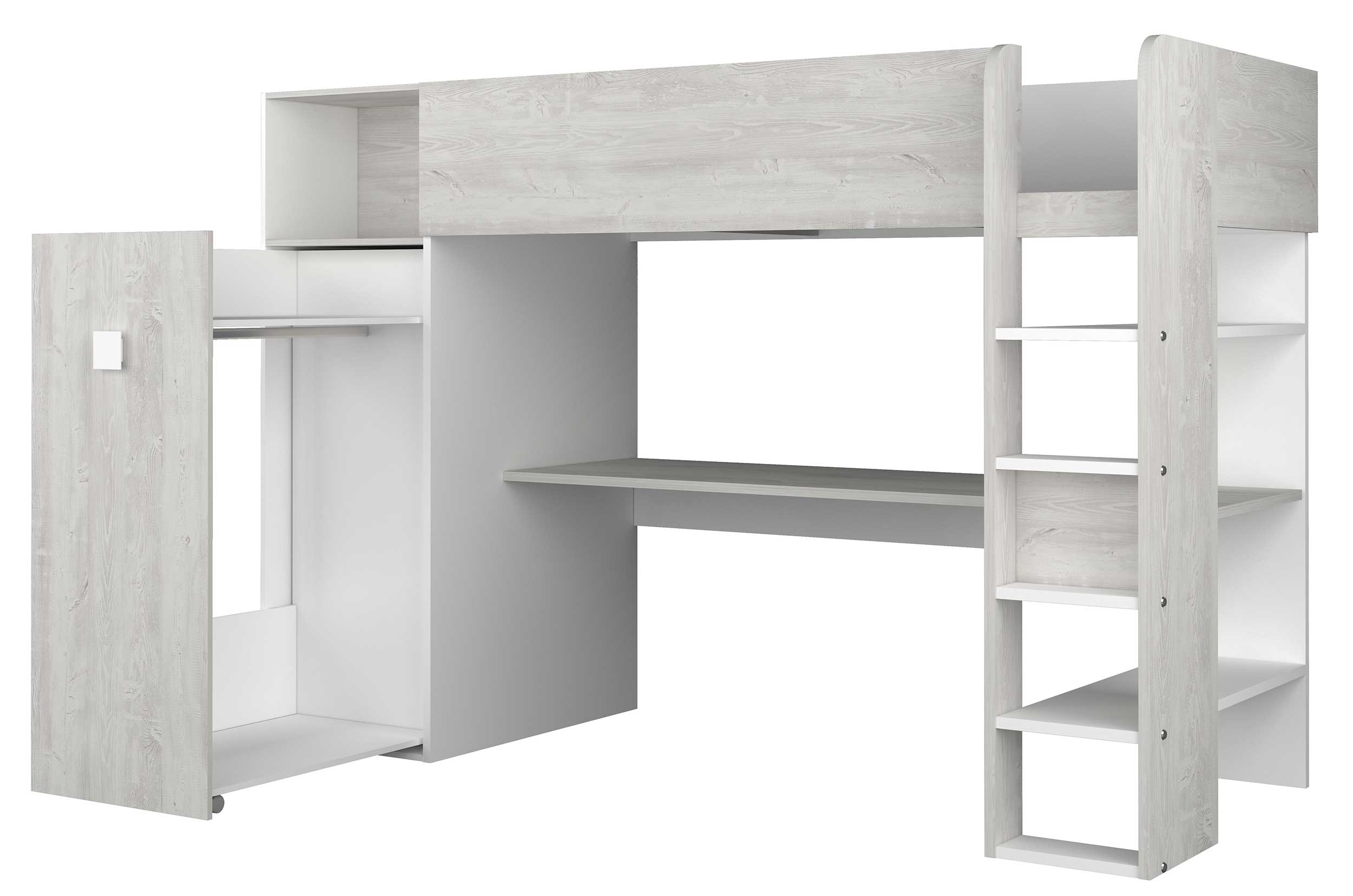 Armoire pour lit mezzanine Jet - blanc - Image 8