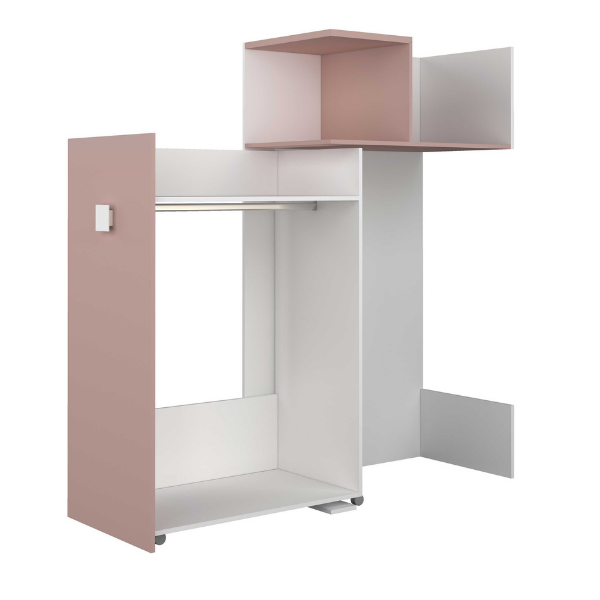 Armoire pour lit mezzanine Jet - vieux rose - Image 12